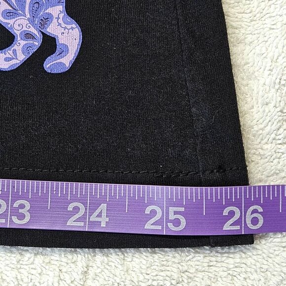 Animal Rescue Wildlife Works Black & Purple Calico Print in Cat Tee Shirt Dress - Picture 7 of 8